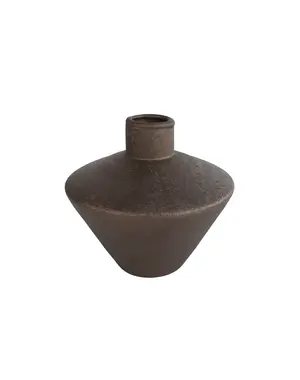  Vaas "Berend" L brons glas - 3,5x14x13cm