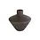 Vaas "Berend" L brons glas - 3,5x14x13cm