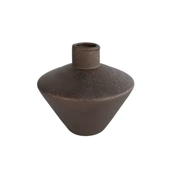 Vaas "Berend" L brons glas - 3,5x14x13cm