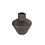 Kandelaar "Berend" brons glas 4x10x10cm