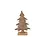 Sculptuur "Pine Tree" S bruin PU leer/hout - 16x5x24cm