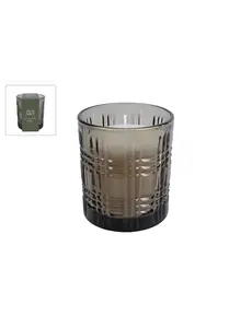  Geurkaars "Aroma Art" eucalyptus rose oud groen glas/kaars - 7,5x8x9cm