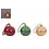 Sfeerverlichting LED "Bal" goud/groen/rood - 3 assortie - kunststof
