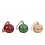 Sfeerverlichting LED "Bal" goud/groen/rood - 3 assortie - kunststof