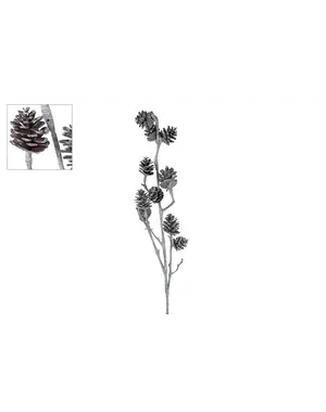  Kunsttak "Pine Cone" wash bruin zijde - 100 cm
