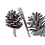 Kunsttak "Pine Cone" wash bruin zijde - 100 cm