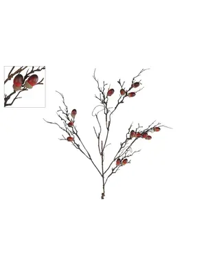  Kunsttak "Twig Acorn" naturel PE - 88 cm