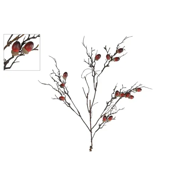 Kunsttak "Twig Acorn" naturel PE - 88 cm