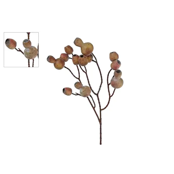Kunsttak "Wild Fruit" bruin zijde - 62cm
