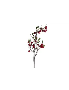  Kunsttak "Cherry" L rood/zwart, 2 assortie - 10x10x96cm