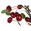 Kunsttak "Cherry" L rood/zwart, 2 assortie - 10x10x96cm