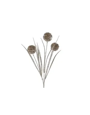  Kunsttak "Hairball" champagne goud - 61cm