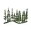 Decoratie shutter "Xmas House/Tree" L groen metaal 171x0,5x77cm