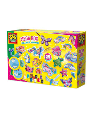 SES Gips gieten en schilderen - Megabox Unicorn en Zeemeerminnen