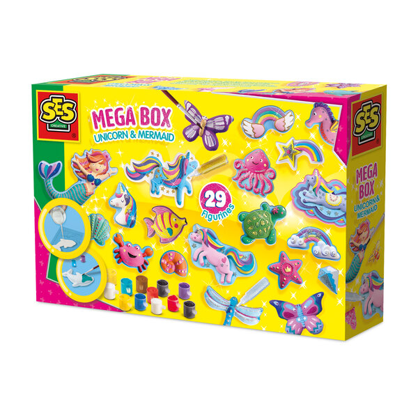 SES Gips gieten en schilderen - Megabox Unicorn en Zeemeerminnen