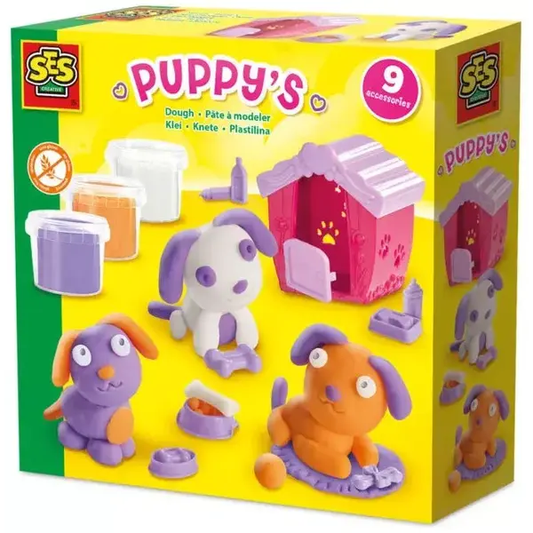 SES Klei Puppy's - met 3 potjes klei