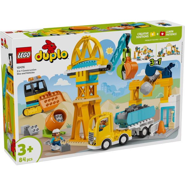 LEGO 10476 - Duplo Town Bouwplaats en Voertuigen 3 in1
