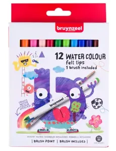 Bruynzeel Waterverf viltstiften - 12 stuks