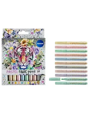 Centrum Viltstiften met glitters in pastelkleuren - 10 stuks