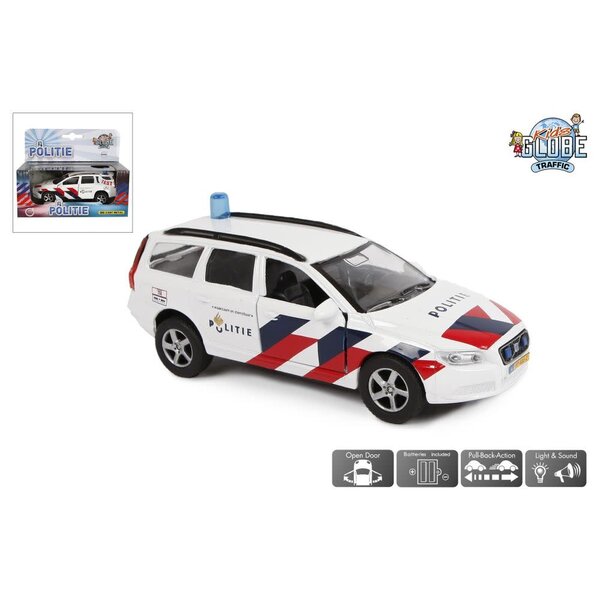 Kids Globe Politie Volvo V70 - licht en geluid