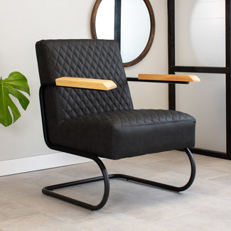 Dimehouse Lars  Fauteuil Industriel Noir