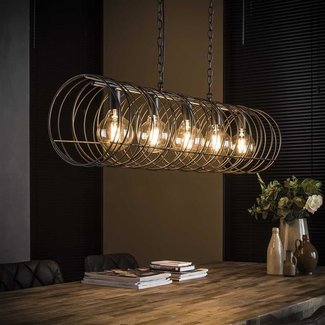 Selin Suspension Industreille spirale 5 lampes Ø28 cylindre