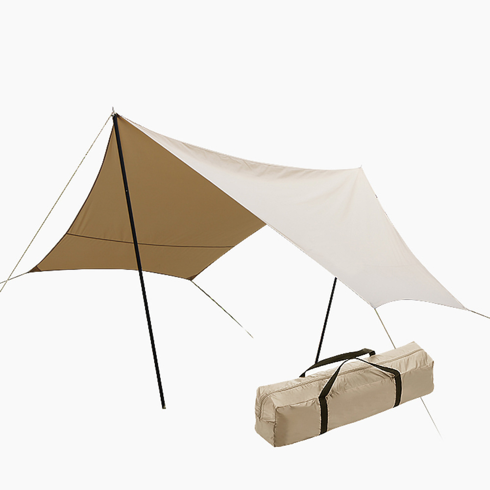 Tarp tent awning cotton beige 420x420x240 cm VENTE Dimehouse