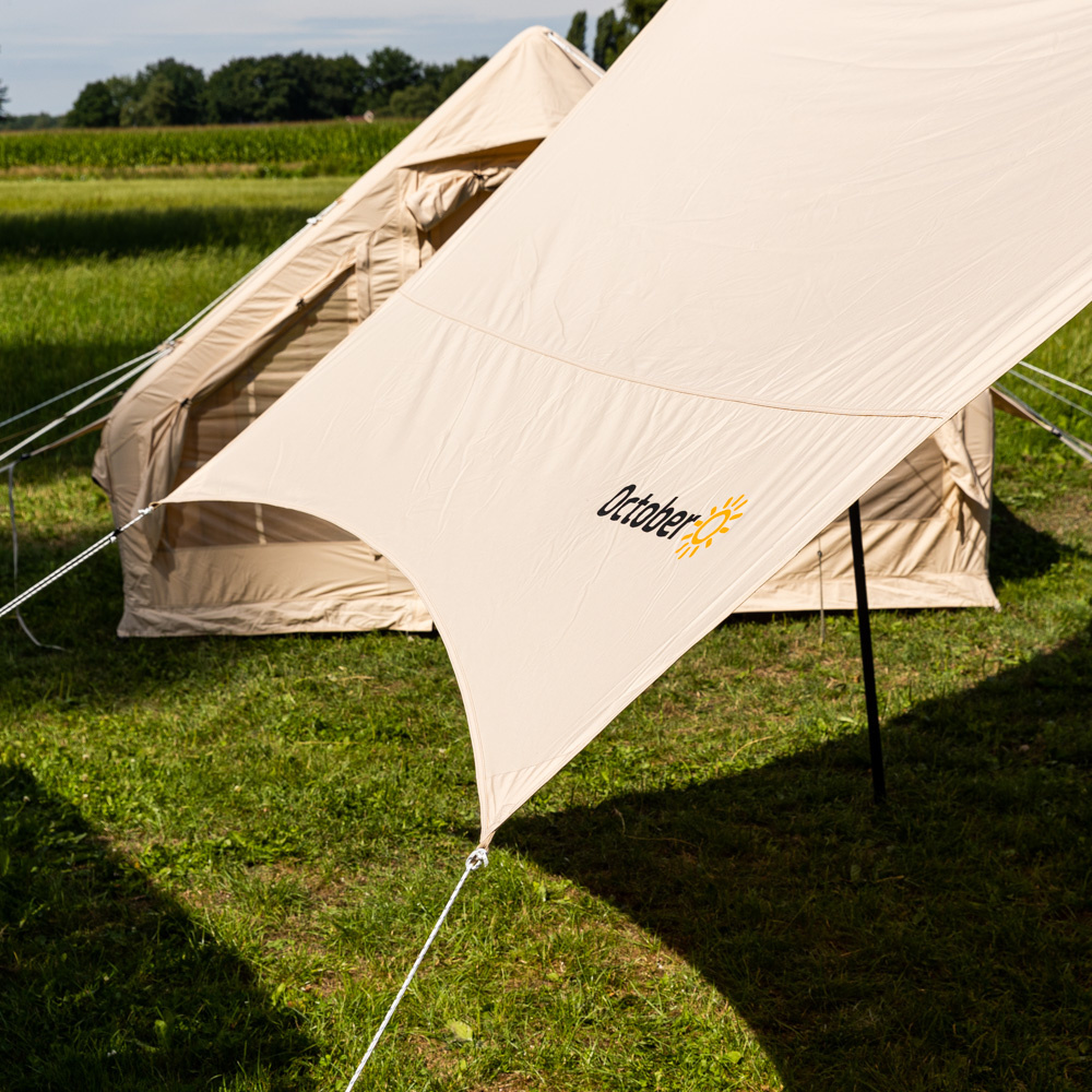 Tarp tent awning cotton beige 420x420x240 cm VENTE Dimehouse