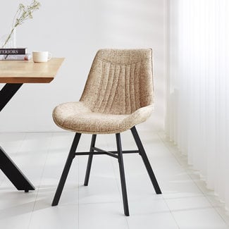 Chaise design en plastique et bois avec accoudoirs - Casie