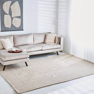 Tapis droit Jutta 200x300 cm beige tressé