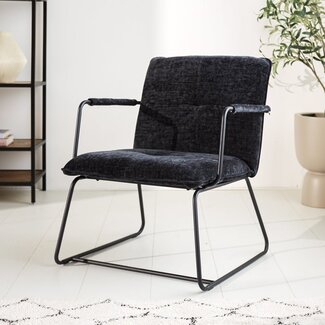 Fauteuil Hailey noir chenille