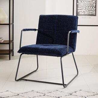 Fauteuil Hailey bleu chenille