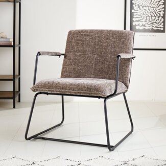 Fauteuil Hailey gris chenille