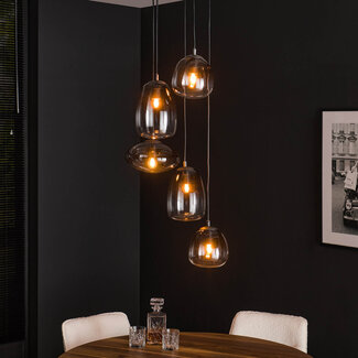 Larissa Suspension mixte étagée 5-lumières