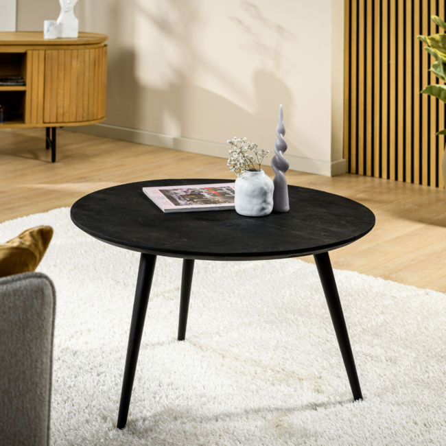 Mylie Table basse ronde noir Ø75