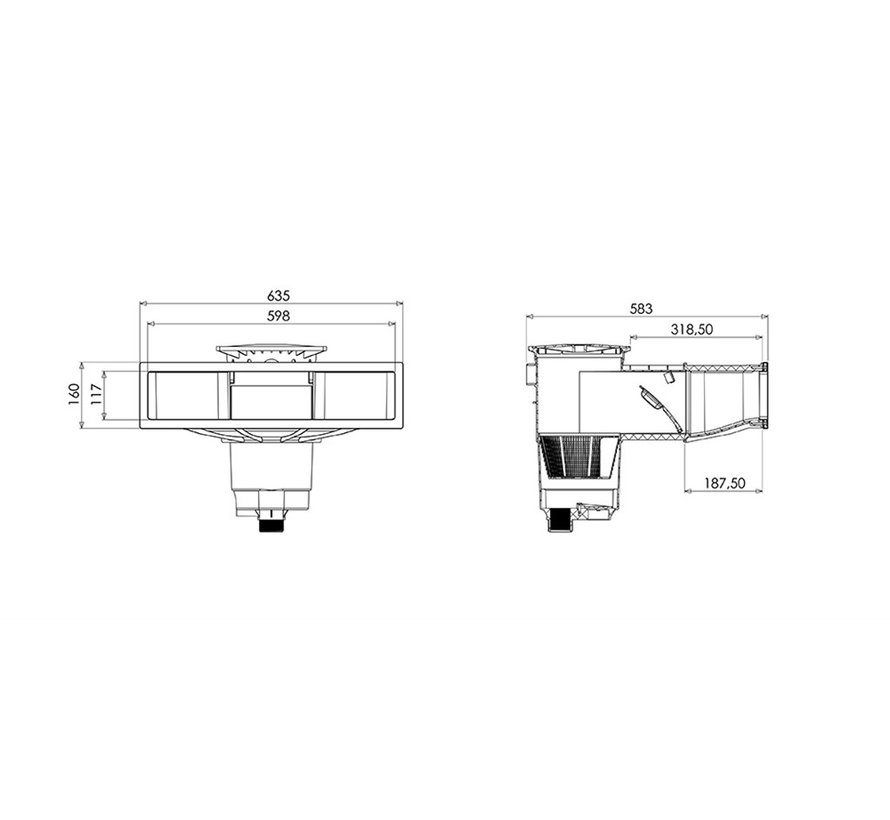 SPECIALE Hoge Waterlijn Skimmer liner bad Gekleurd