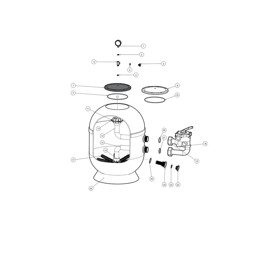 PPG Filter - Zijmontage - D750mm