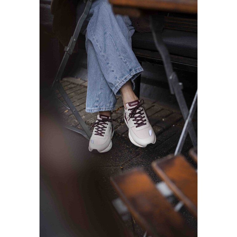 ONEDR Sneaker beige bordeaux