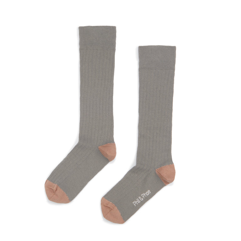 Phil & Phae ribbed knee socks // eucalyptus