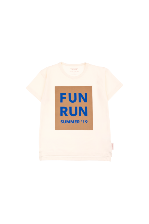 Tinycottons fun run ss tee // off white/camel