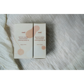 Kenko Apricot, jojoba and avocado calming body oil // mother & baby