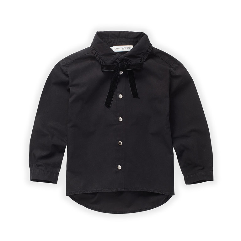 Sproet & sprout blouse collar bow // black