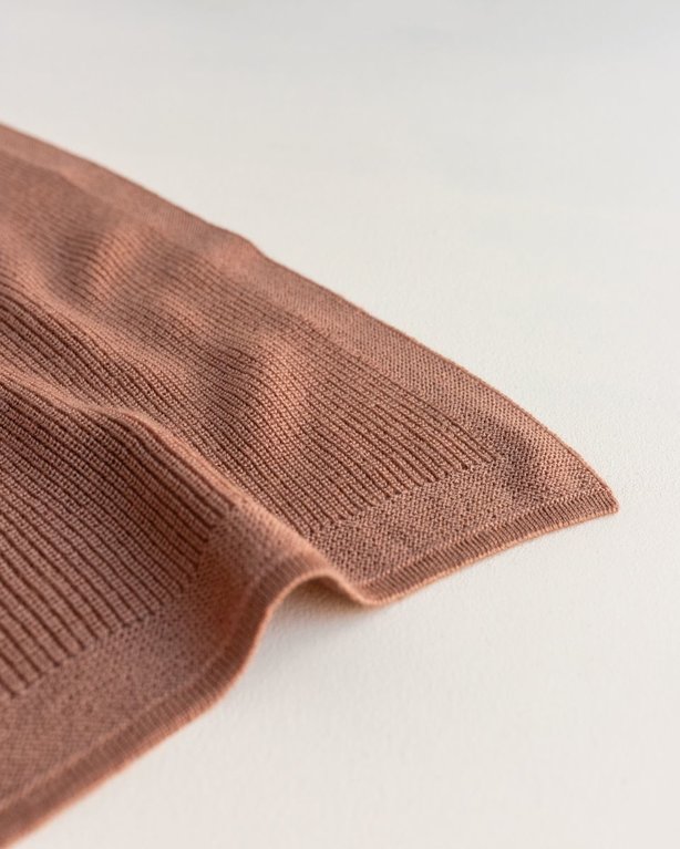 hvid blanket felix // terracotta