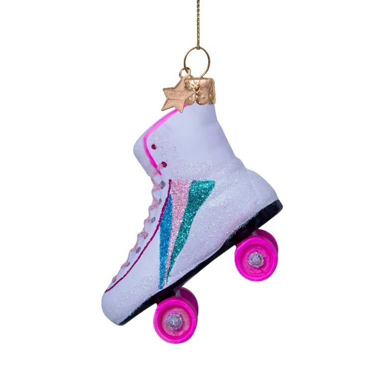 Vondels white rollerskate with rainbow // H8cm