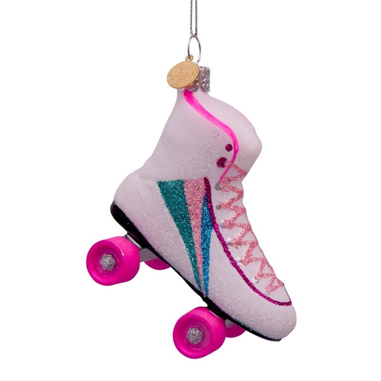 Vondels white rollerskate with rainbow // H8cm