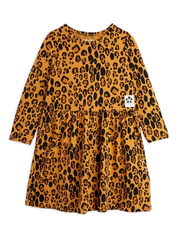 Mini Rodini basic leopard ls dress // beige