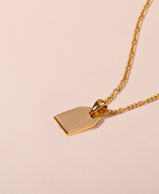Galore label pendant // gold plated