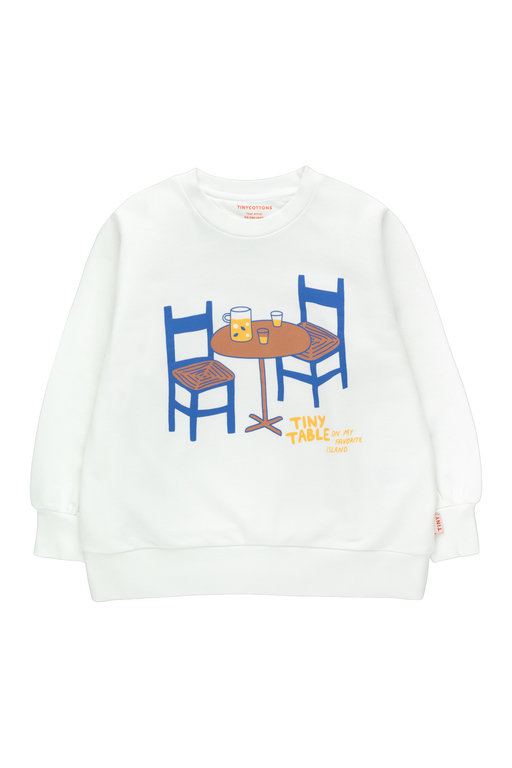 Tinycottons tiny table sweatshirt // off-white/ultramarine