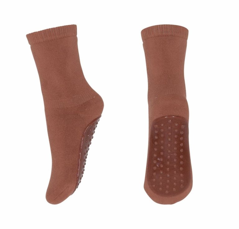 MP Denmark 7953 cotton socks with anti-slip // 2315 copper brown