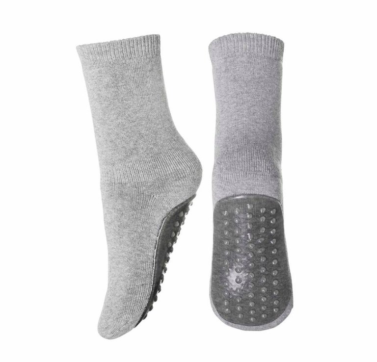 MP Denmark 7953 cotton socks with anti-slip // 491 grey melange